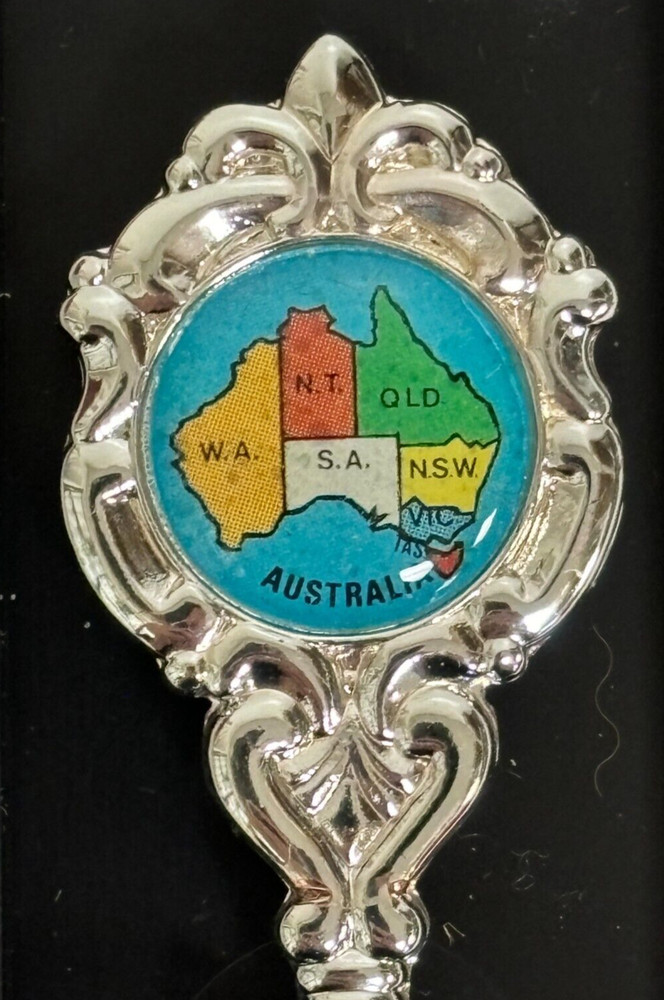 Vintage Collectable Spoon - Australia - Six State Map