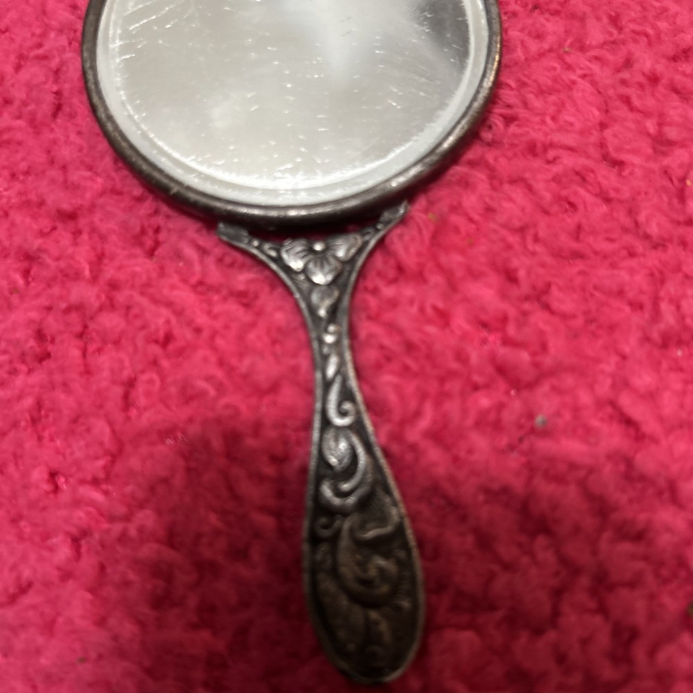 Danish Silver Pocket size Mirror