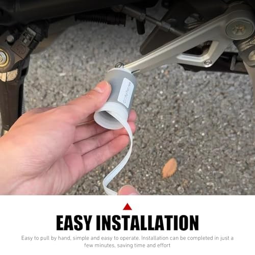 Motorcycle Shifter Shoe Protector, Silicone Shrinkable Quick Install 2 PCS Gray