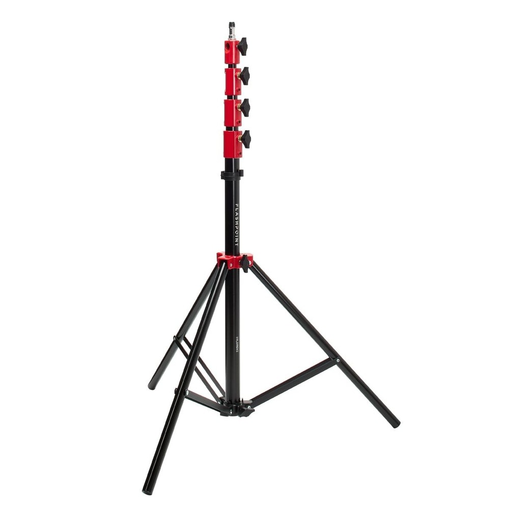 Flashpoint Pro Heavy-Duty Air-Cushioned Light Stand Red, 9.5