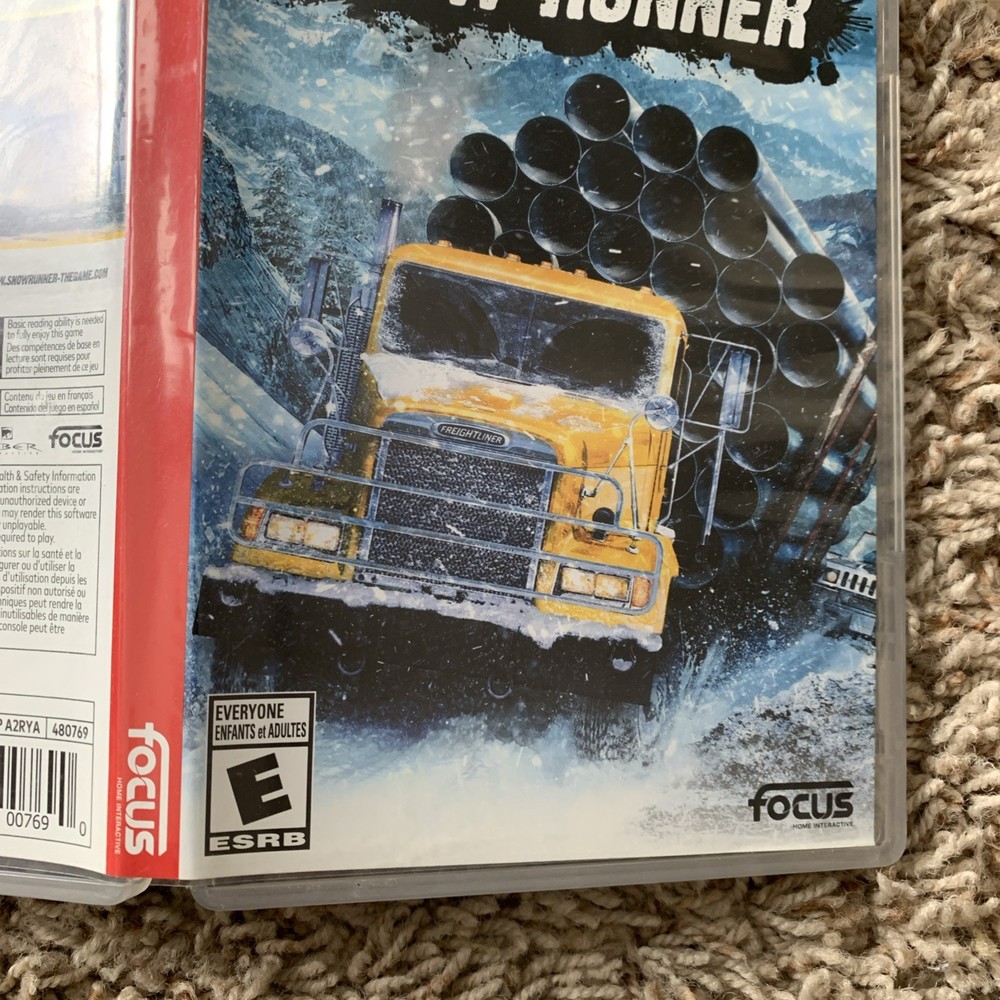 Empty Replacement Case & Artwork ONLY! Snow Runner - Nintendo Switch