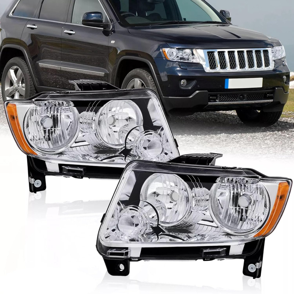 Headlight Assembly Compatible for 2011-2013 Jeep Grand Cherokee / 2011-2017 Comp