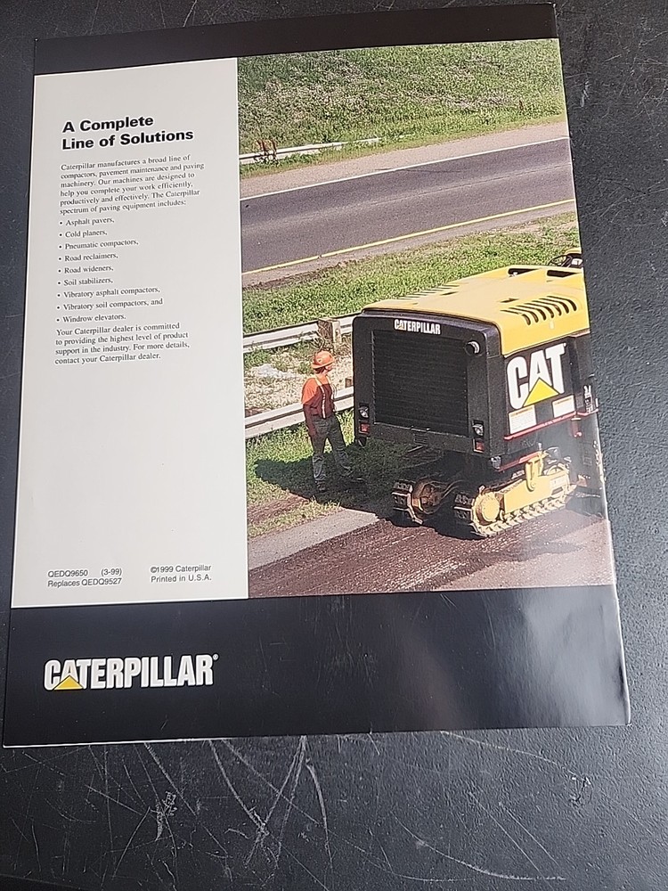Caterpillar Paving Products Solutions Guide Brochure