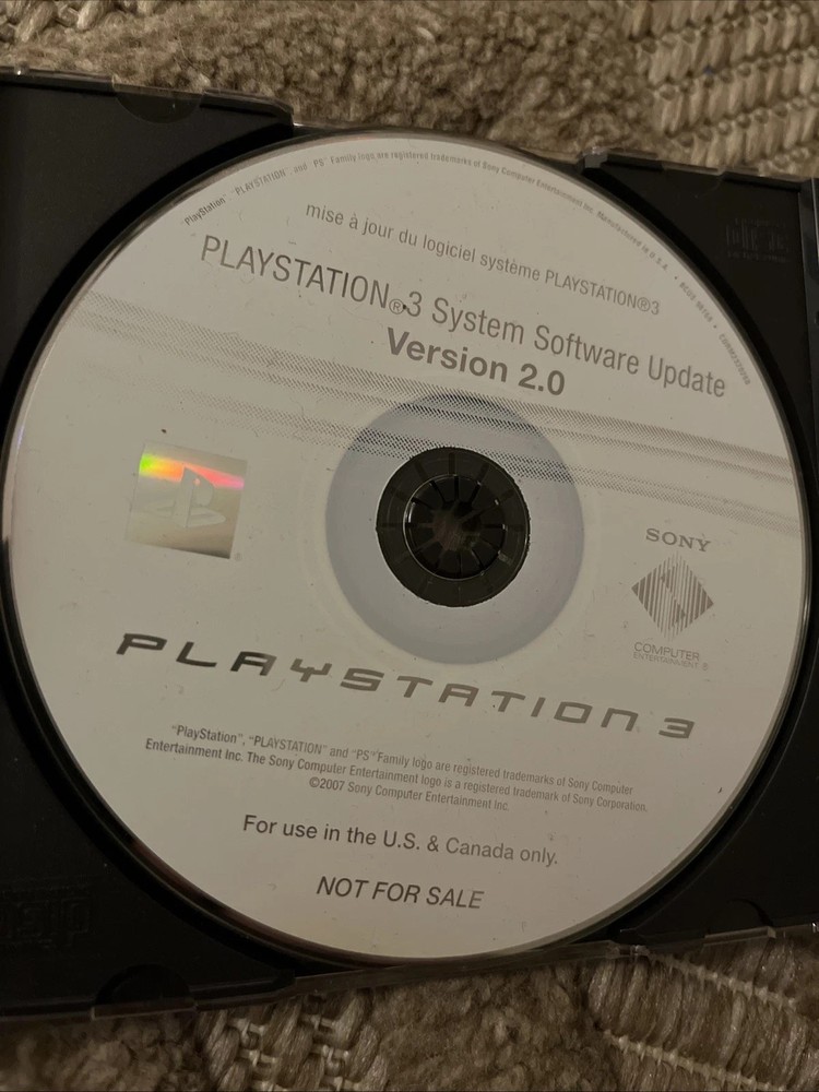 NEW PlayStation 3 (PS3) System Software Update Disc (Version 2.0) RARE HTF