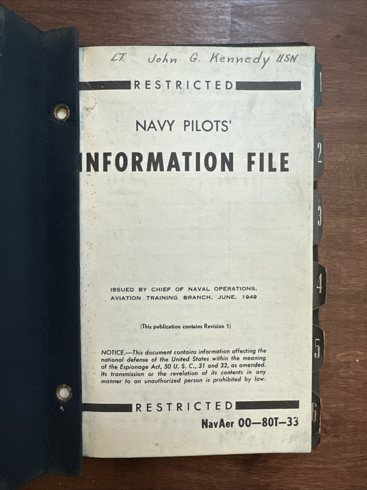 Navy Pilots' Information File 1949 Restricted Book