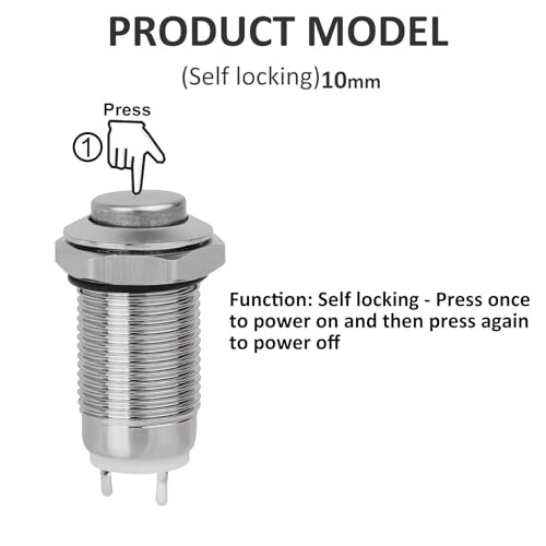 Metal Waterproof Push Button Switch Self-Locking Lock Switch G10 Self locking