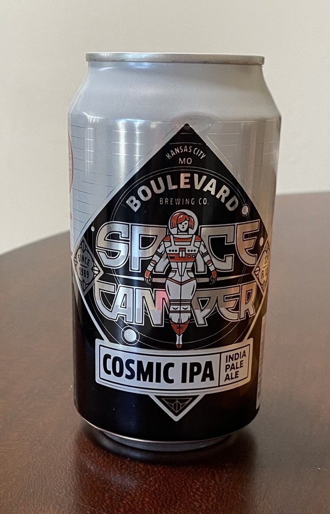 Boulevard Brewing Space Camper Cosmic IPA Empty Beer Can Bottom Opened