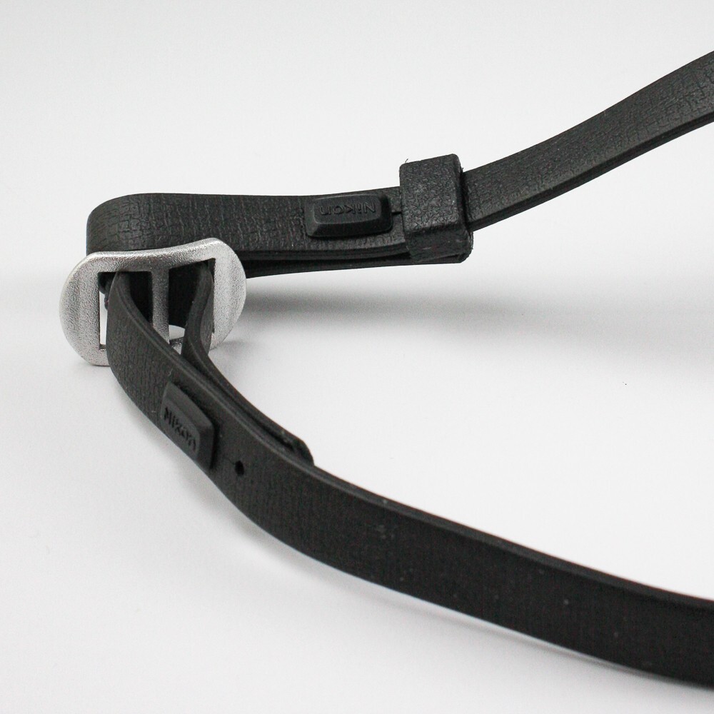 Nikon - 1cm / 46" Black Vinyl Camera Strap - Vintage