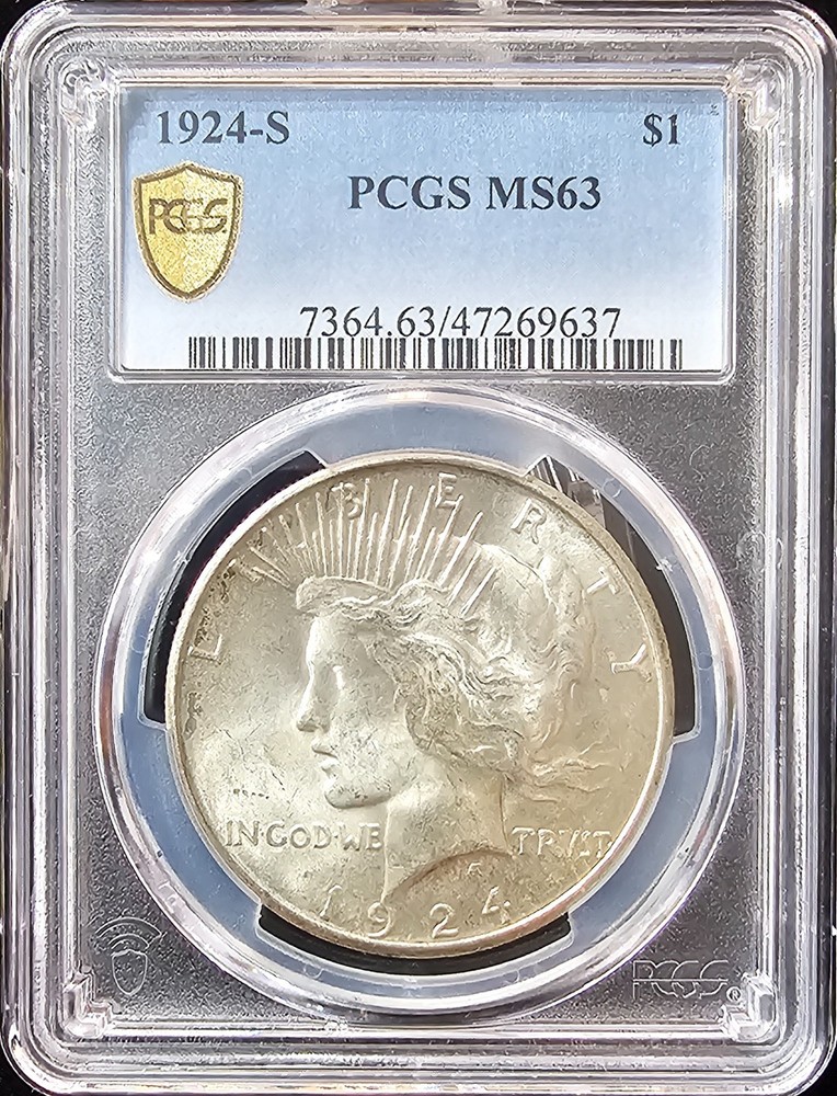 1924-S Peace Dollar MS-63 PCGS VIDEO