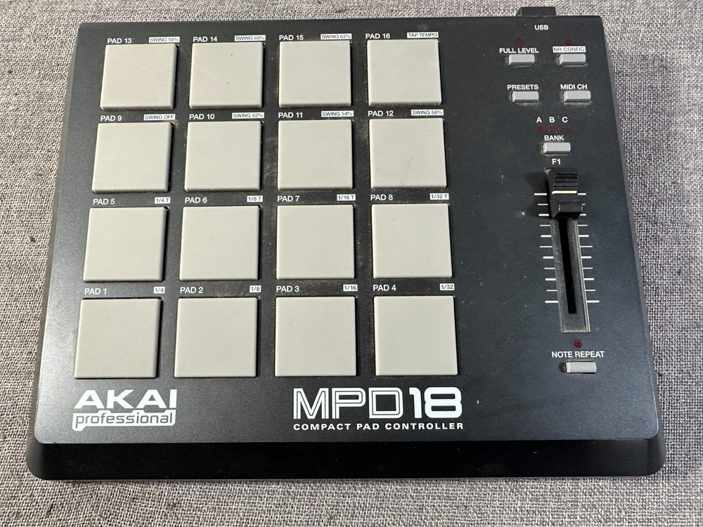 Pre Owned | Akai MPD18 Professional Compact Pad Controller Only - Grey