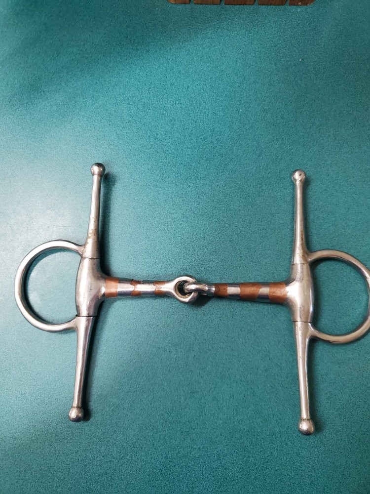 FULL CHEEK SNAFFLE BIT, 5" stainless and copper MOUTH