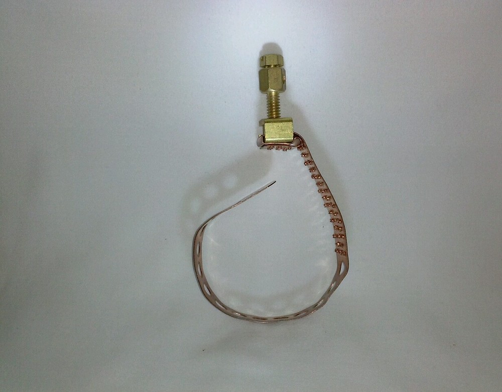 (1) 9" COPPER GROUND STRAP APPROVED *BRAND NEW*