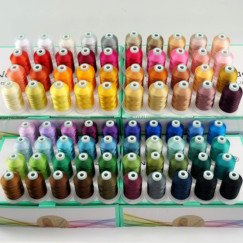 80 Spools Polyester Embroidery Machine Thread Kit 1000M (1100Y) Each Spool