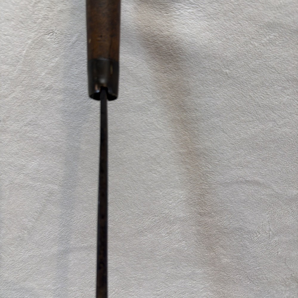 Antique 25” Flathead Screw Driver With Wood Handle