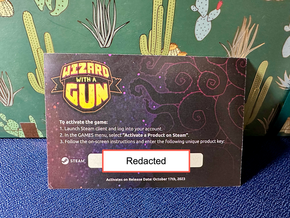 Wizard with a Gun - Card with Steam Code