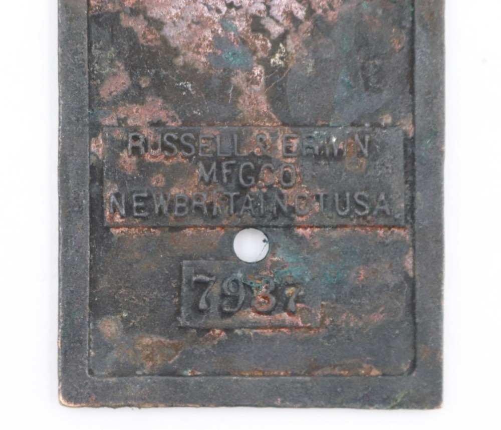 1890s Cast Iron Bavarian Russell & Erwin Pocket Door Pull