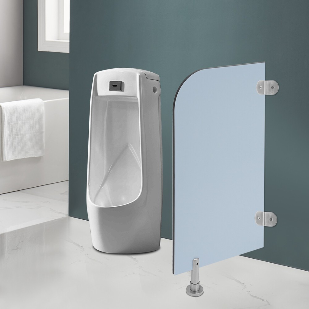 Wall-Mounted Men Urinal Partition Screen, Urinal Partition Divider Screen Blue