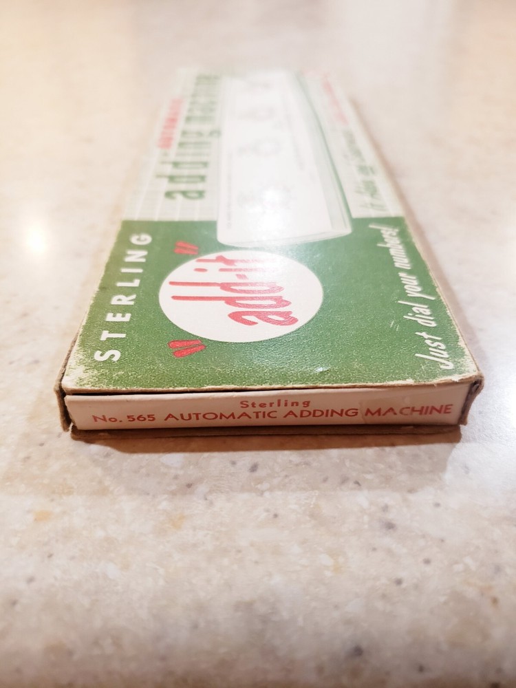 Vintage Adding Machine Sterling Automatic Adding Machine No. 565 With Pick & Box