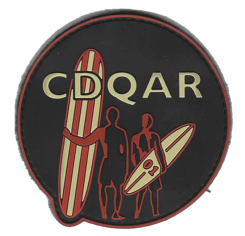 MARINE CORPS VMM-268 BLACK CDQAR HOOK & LOOP PVC PATCH