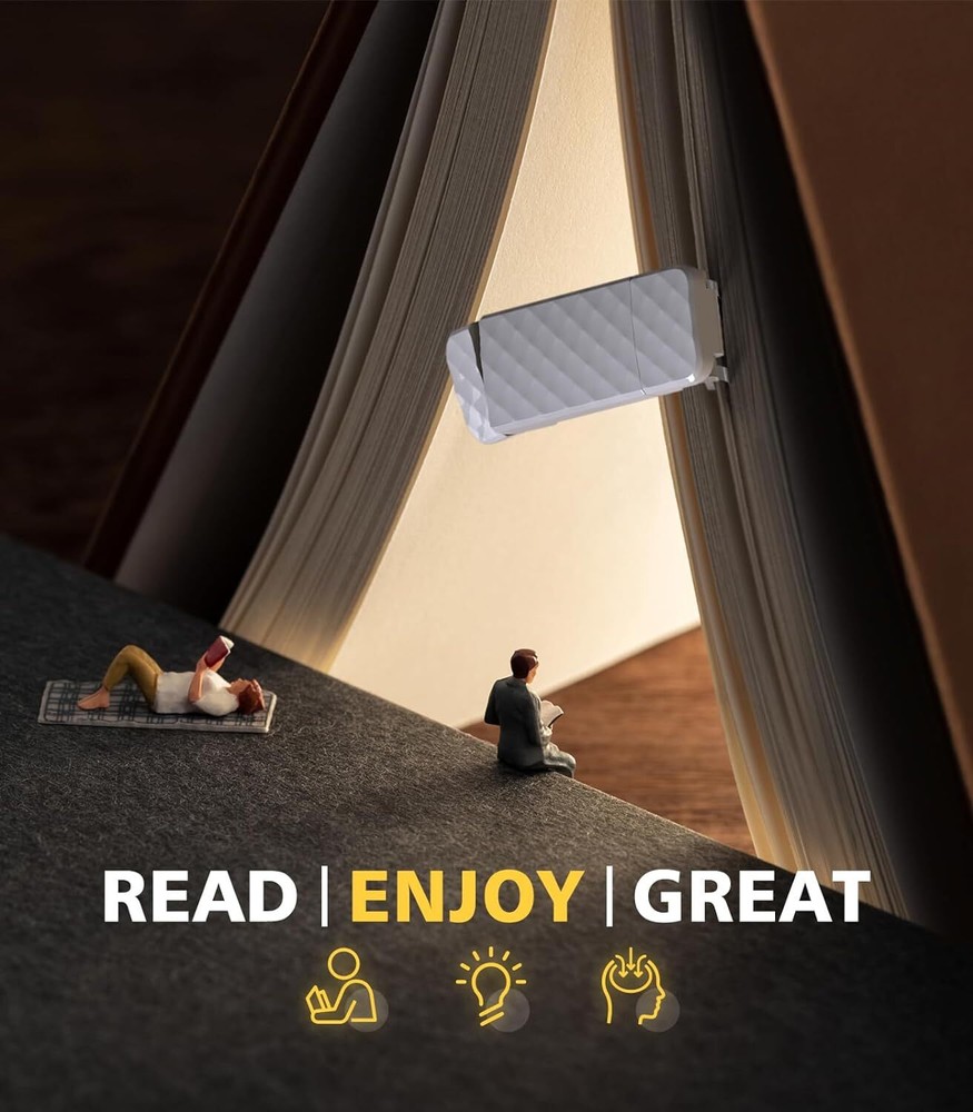 30min Timer Reading Light,USB Rechargeable Book Light for Reading at Night inBed