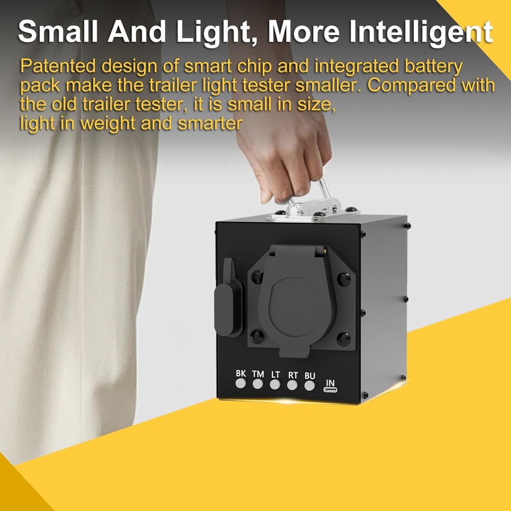 Portable Trailer Light Tester Box with 12V 10Ah Battery,Wireless Remote Control