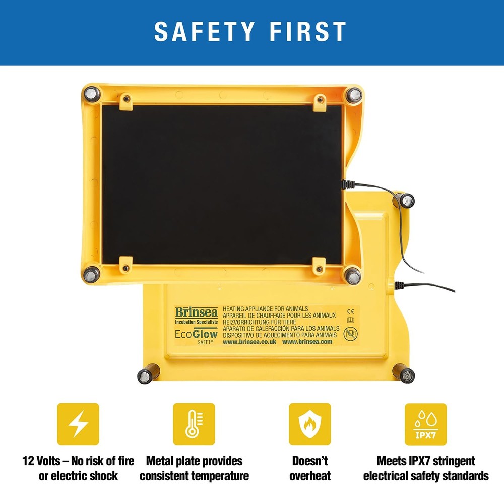 Ecoglow Safety 600 Chick or Duckling Brooder, Adjustable Height & Angle Brood...