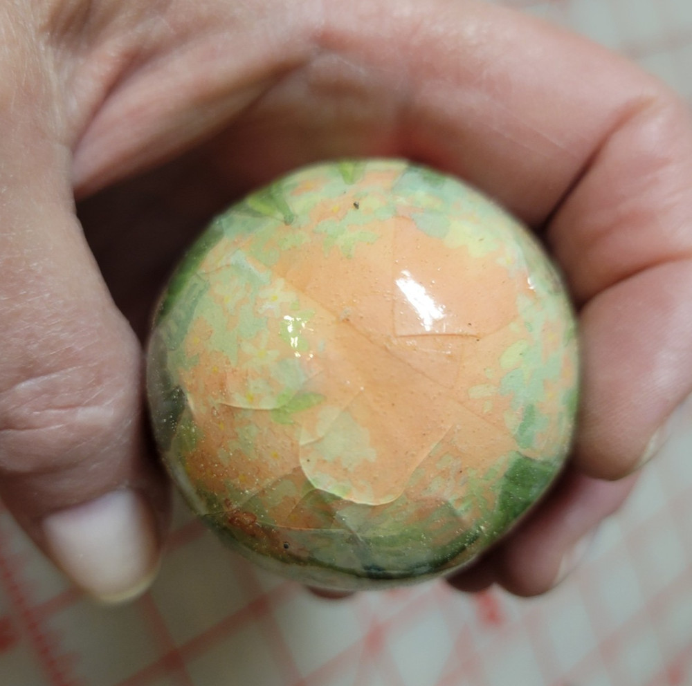 Vintage Paper Mache Easter Egg - Spring Floral Design