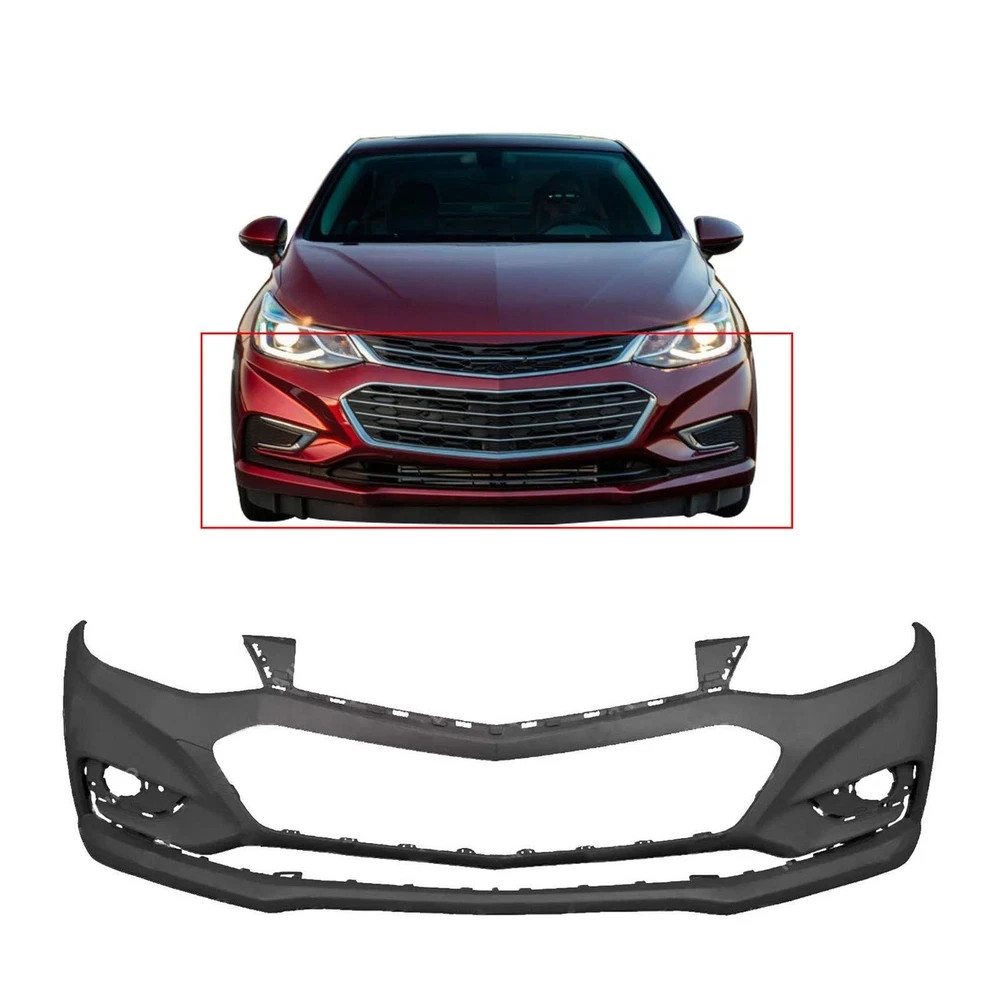 Primered Front Bumper/Rear Cover Replacement for 2016- 2018
