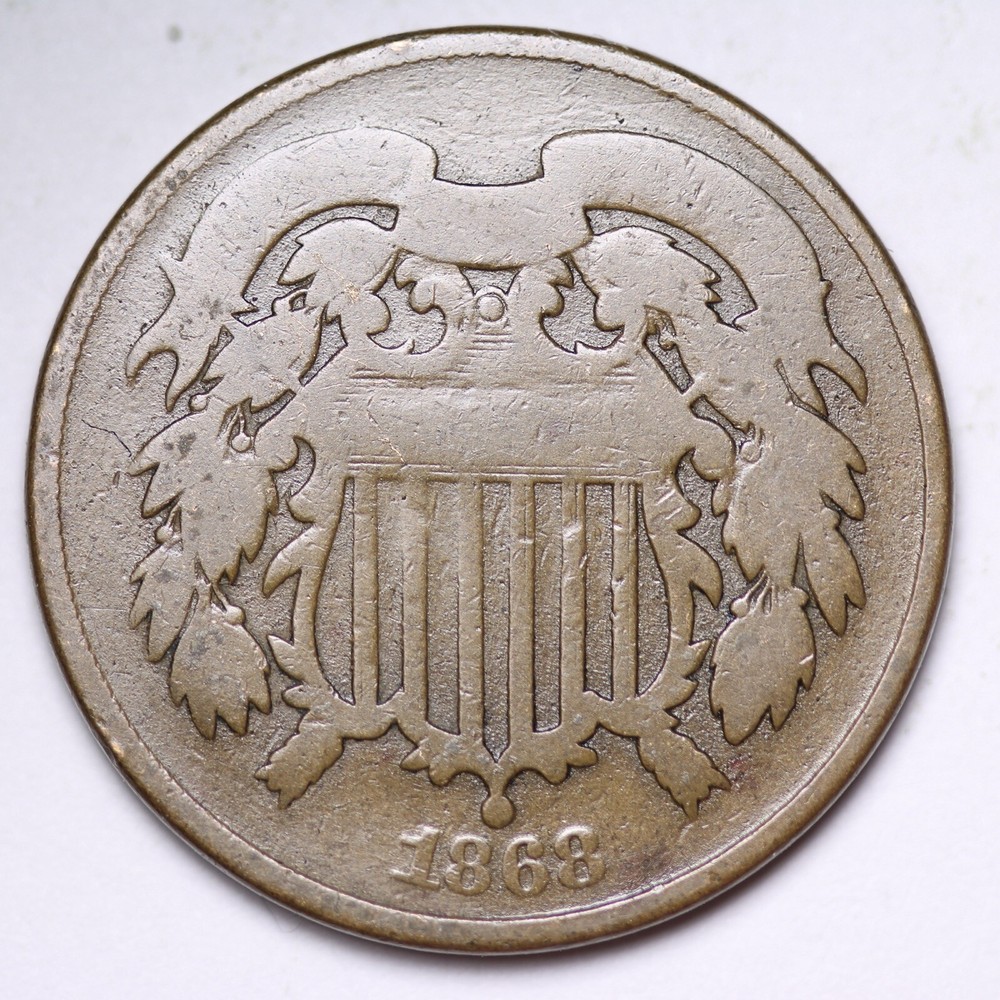1868 Two Cent Piece CHOICE GOOD FREE SHIPPING W108 GL