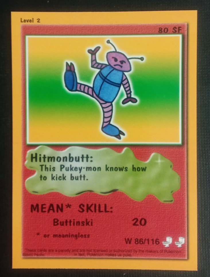 2000 Pukey-Mon Card Hitmonbutt #W86