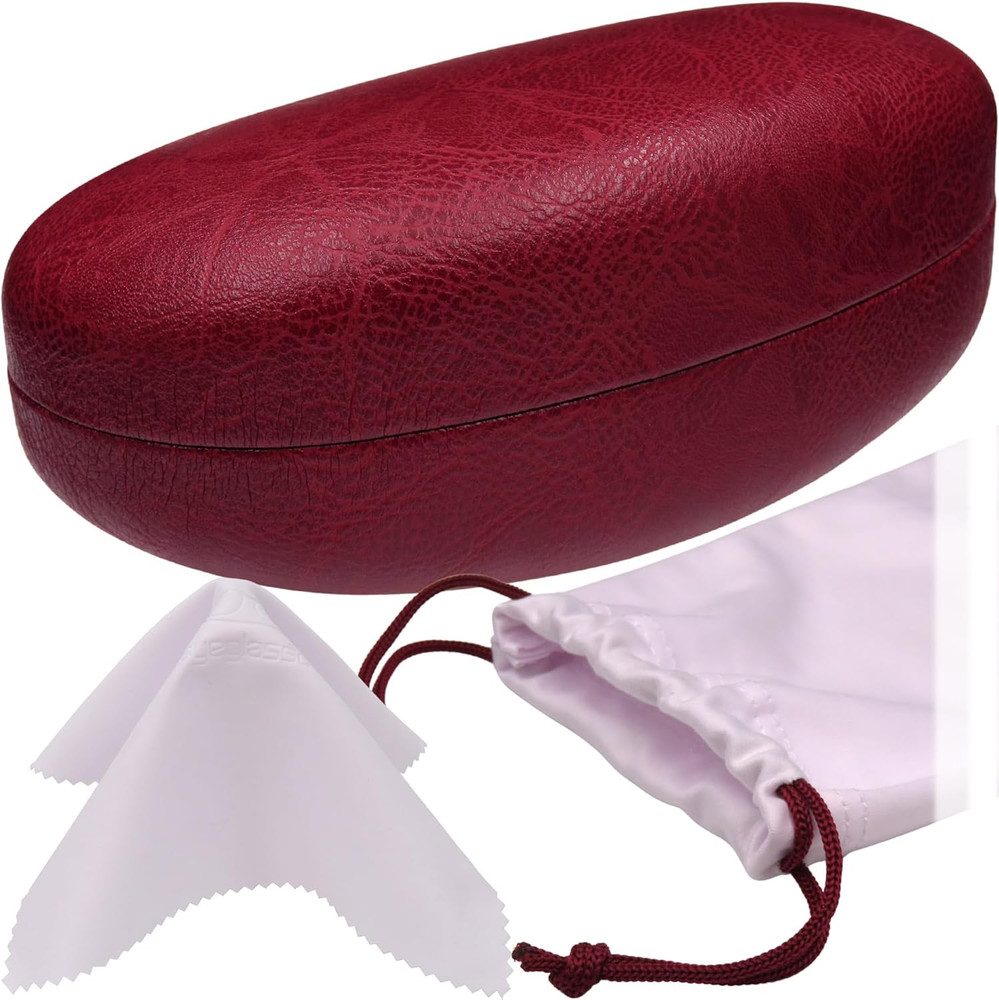 ® Large Hard Sunglasses Case | fits Large curved Sunglasses, with microfiber bag