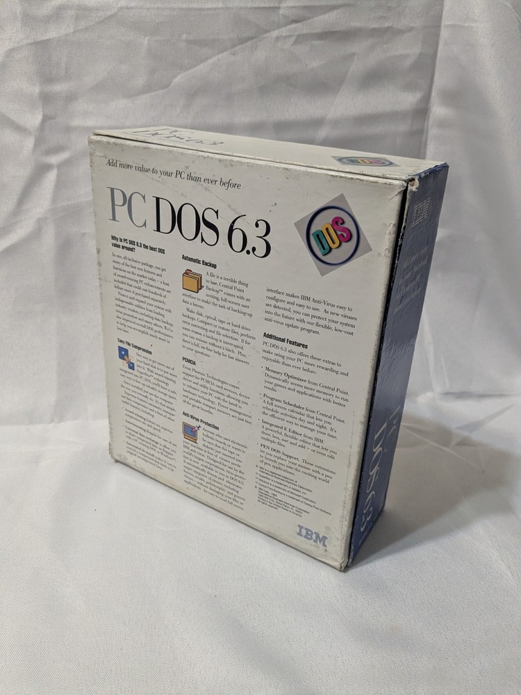 IBM PC DOS 6.3 VINTAGE SOFTWARE 3.5" DISKS SET MANUALS