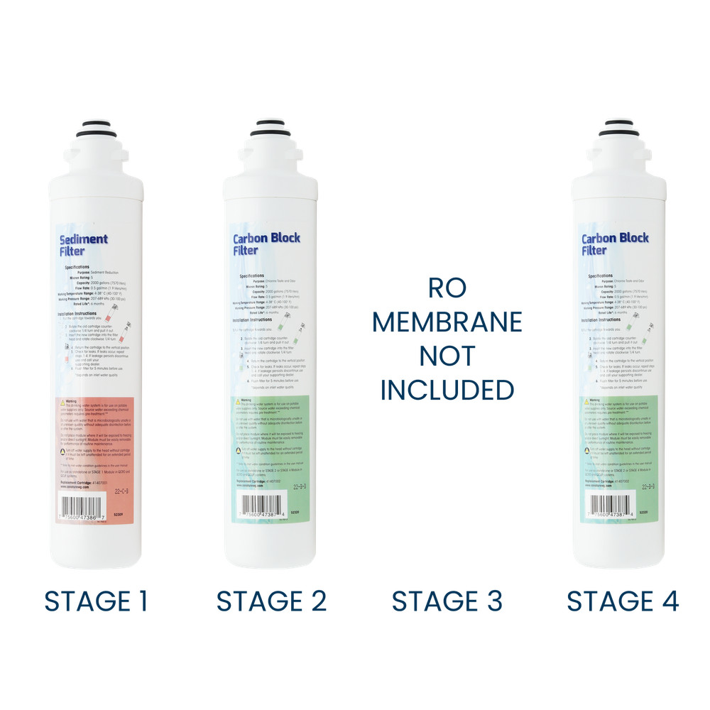 Aqua Flo Platinum QCRO RO Filter Replacement Kit (Membrane Sold Separately)