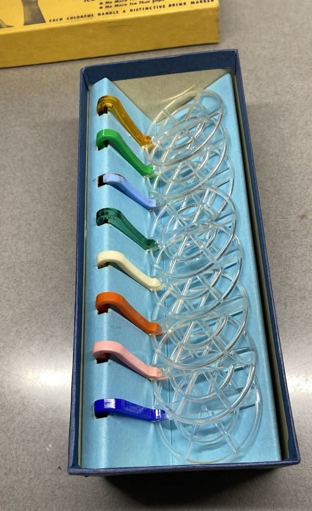 Vintage Stop-Ice in box - Holds Ice Back While You Drink ~ 1 Broken~Kitchen Tool