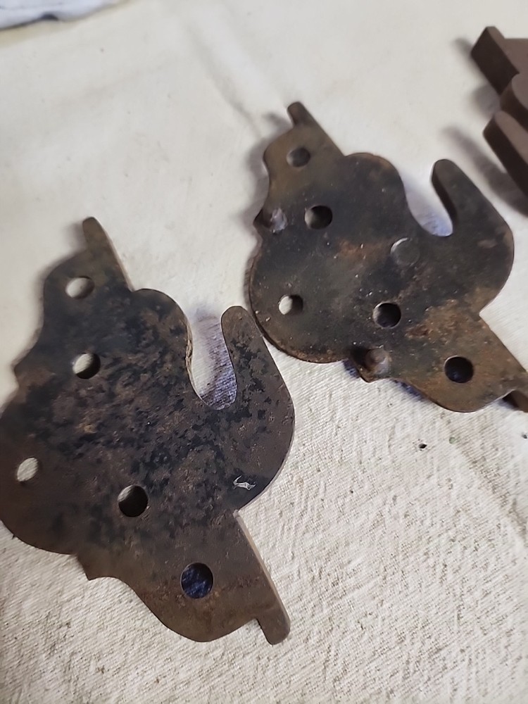 Antique Cast Iron Fancy Bed Hooks