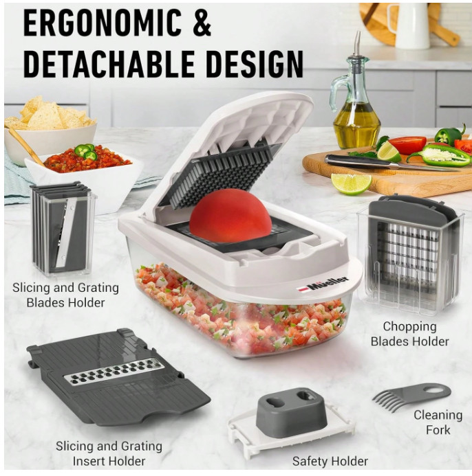 Vegetable Chopper Slicer Cutter with Container & Hand Protector Kitchen