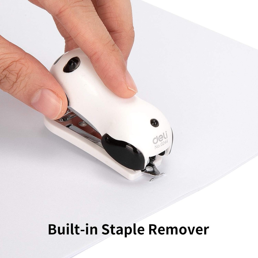 Deli Mini Cute Panda Desktop Stapler