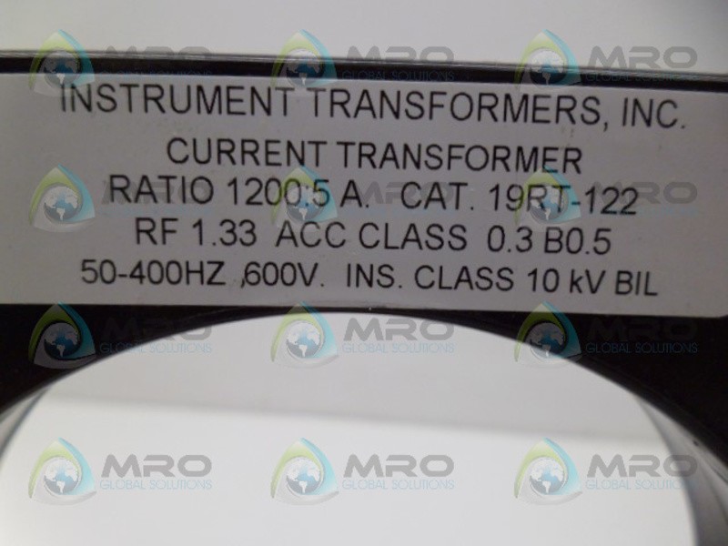 INSTRUMENT TRANSFORMERS 19RT-122 CURRENT TRANSFORMER NSNP