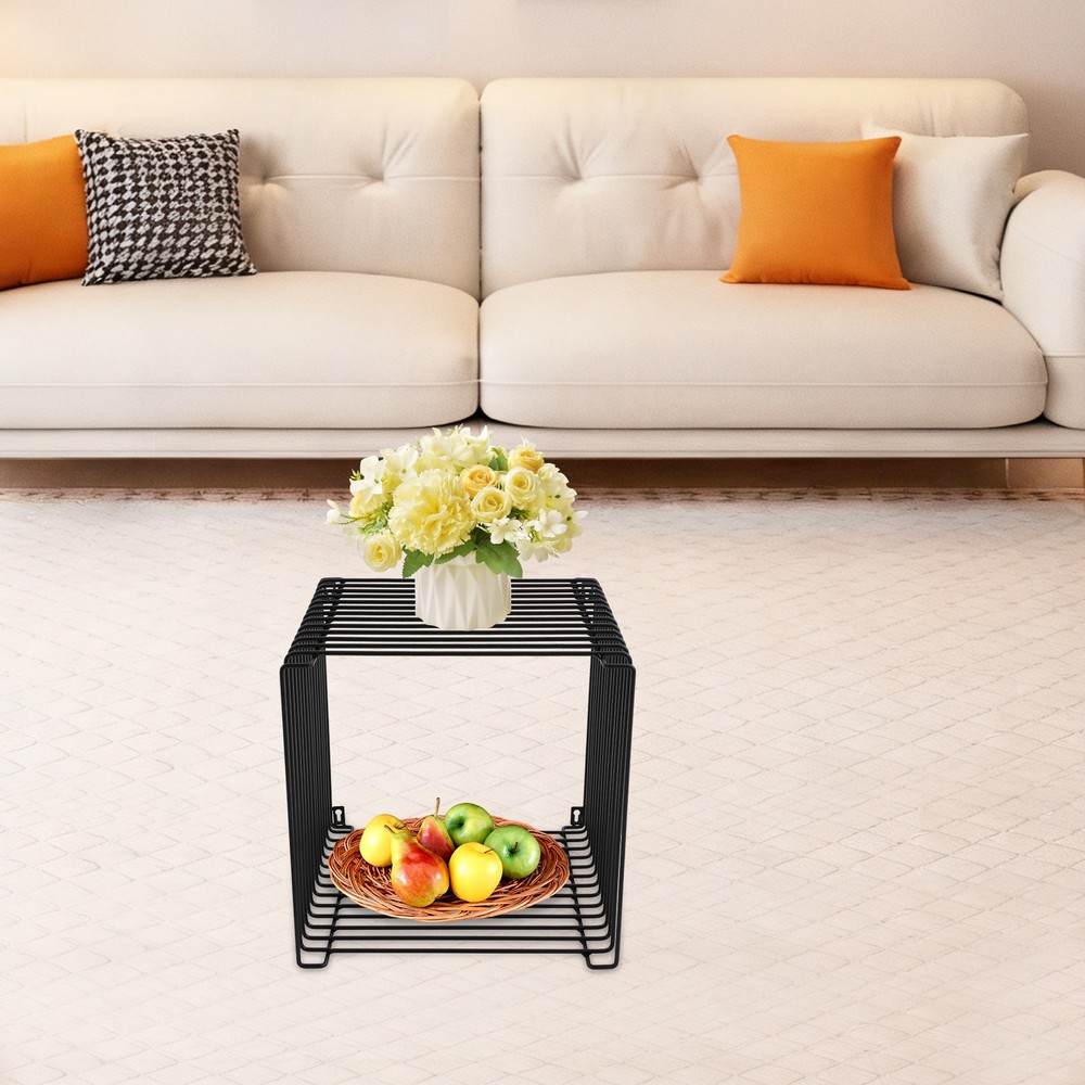 Iron Multi-Purpose Side TableSquare Side Table Square Cage End Table