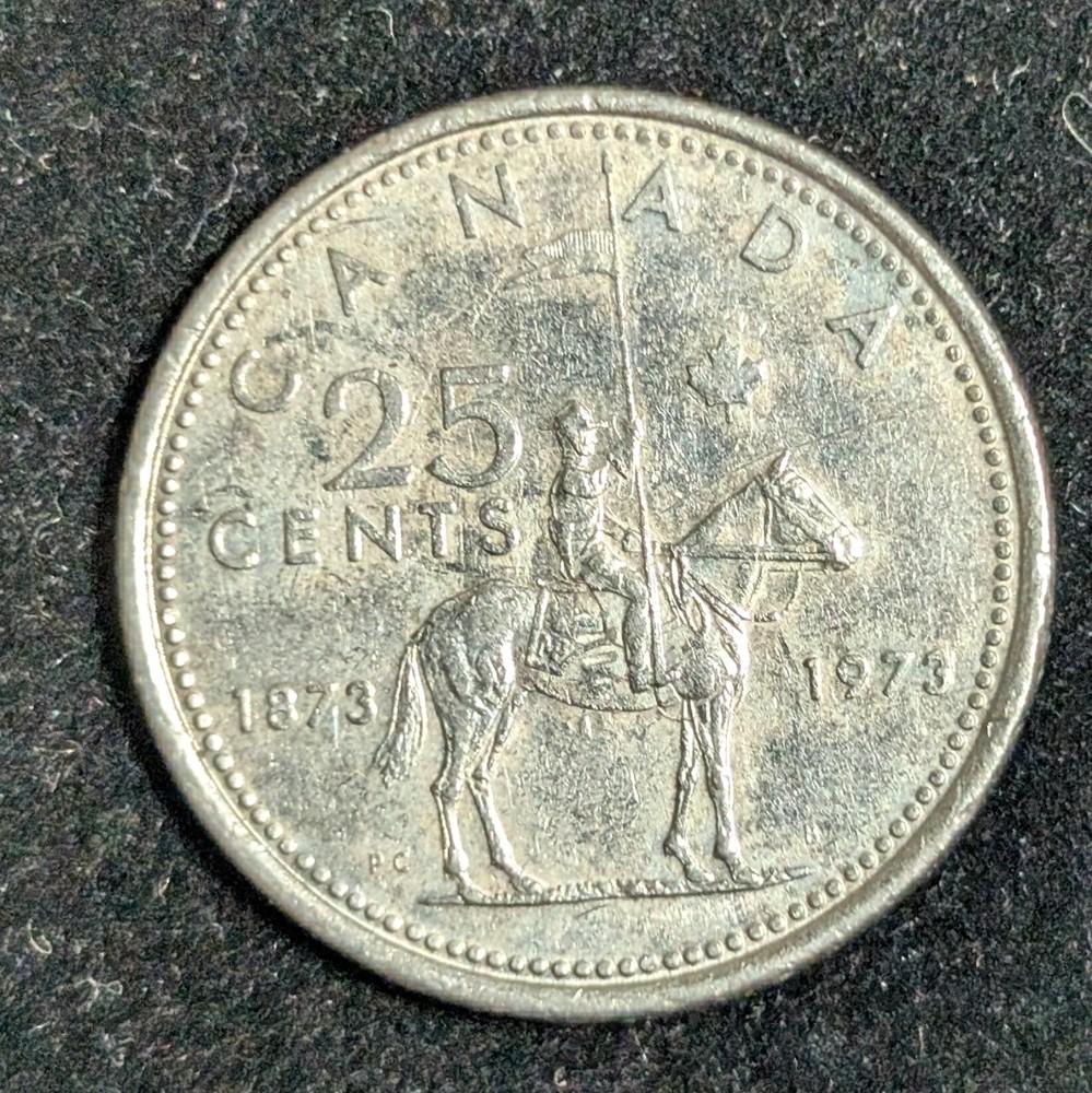 1973 Canada 25 Cents Circulated KM# 81