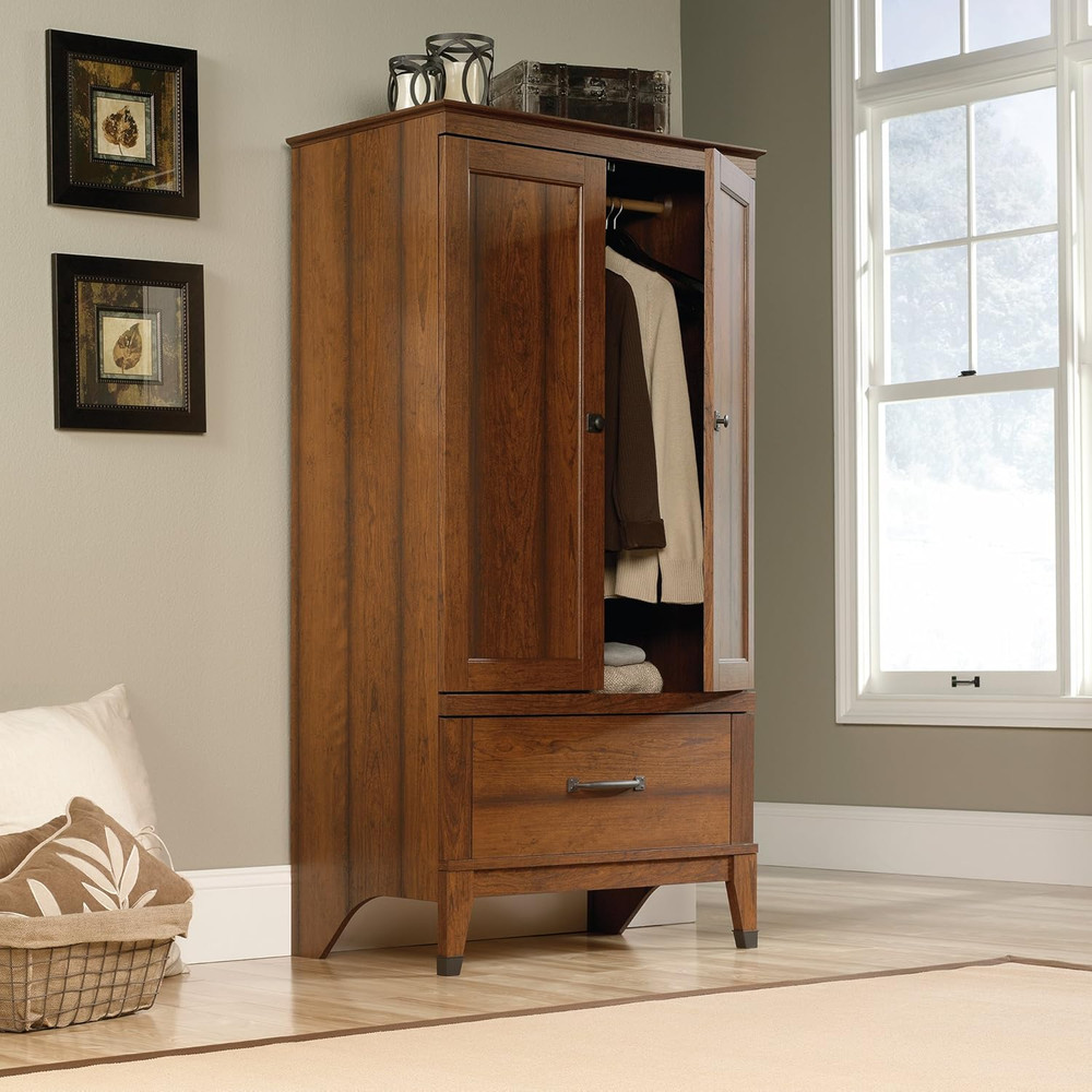 Carson Forge Armoire in Washington Cherry - Stylish Storage Solution