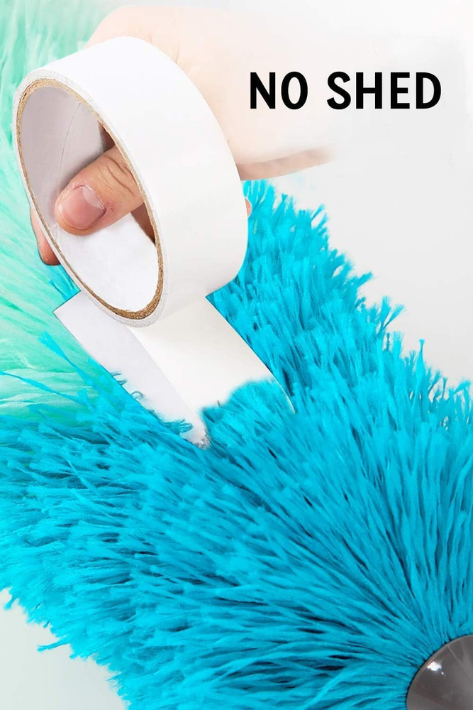 Microfiber Feather Duster Bendable Head 100" Extension Pole Cleaning[1][2][3]