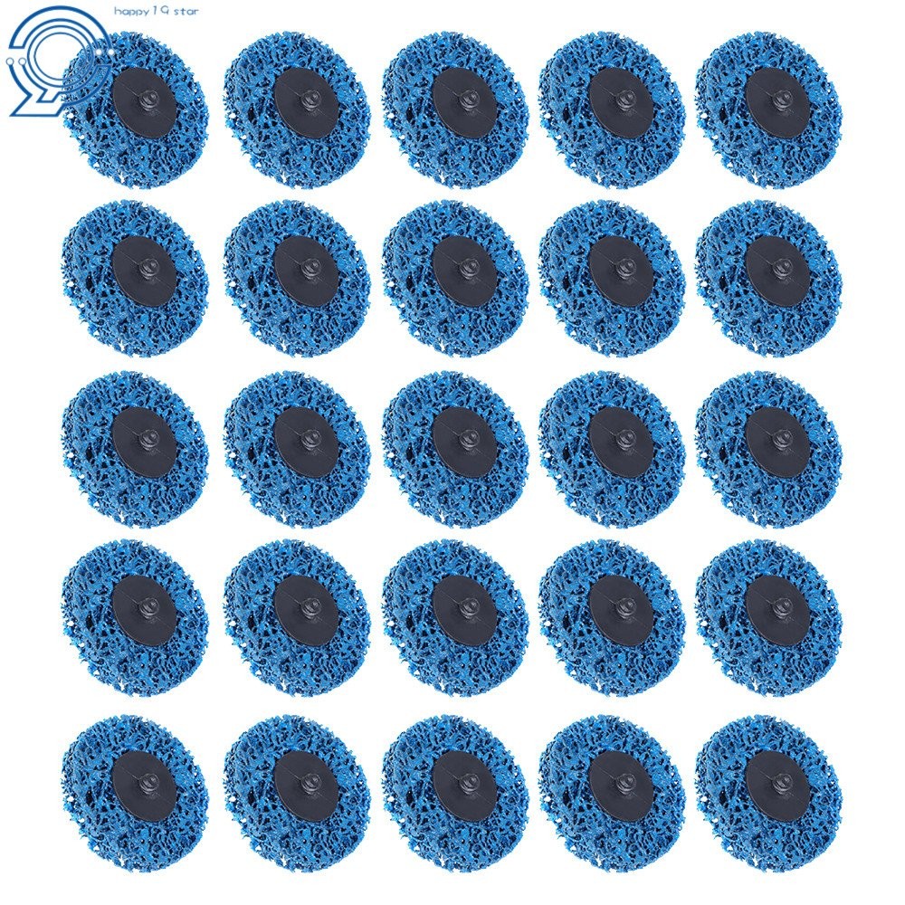 25 Pack 3 Inch Quick Change Easy Strip & Clean Discs For Paint Rust Blue