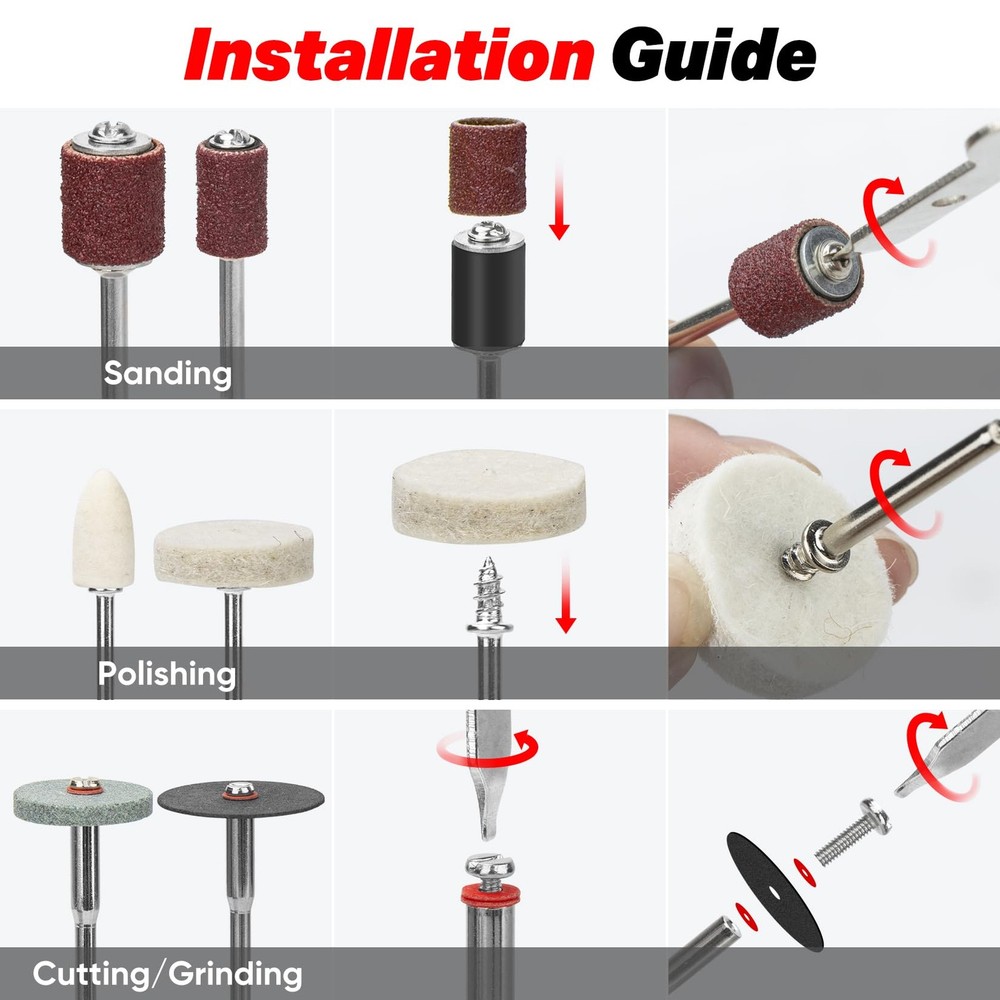 508-Piece Rotary Tool Accessories Kit, Universal Rotary Tool Bits for Sanding...