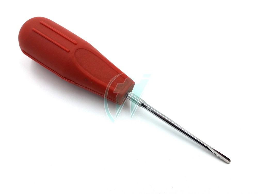PLASTIC HANDLE DENTAL LUXATING ROOT TIP EXTRACTION ELEVATOR DEL 46 RED