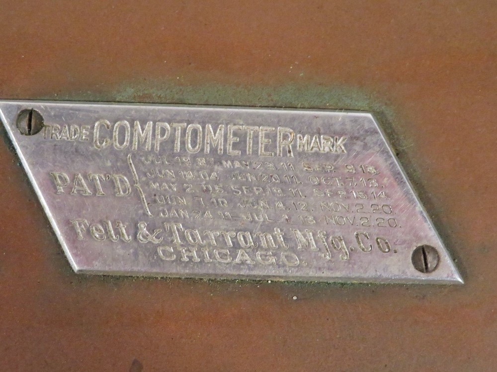 Vintage Antique Comptometer Adding Machine Felt Tarrant 1920s