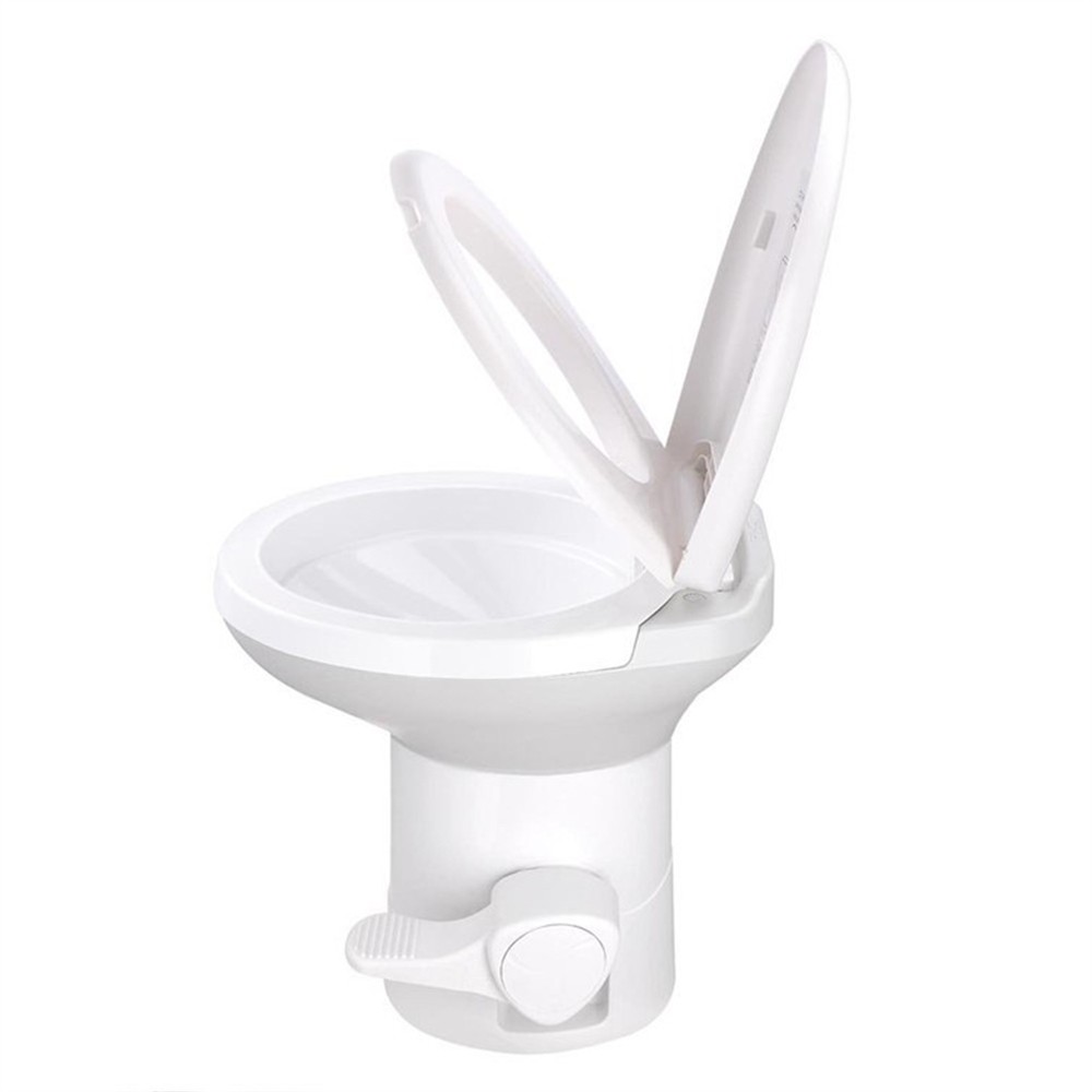 ​20'' RV Camper Toilet Gravity Flush Toilet Foot Pedal Flush HDPE Caravan Travel