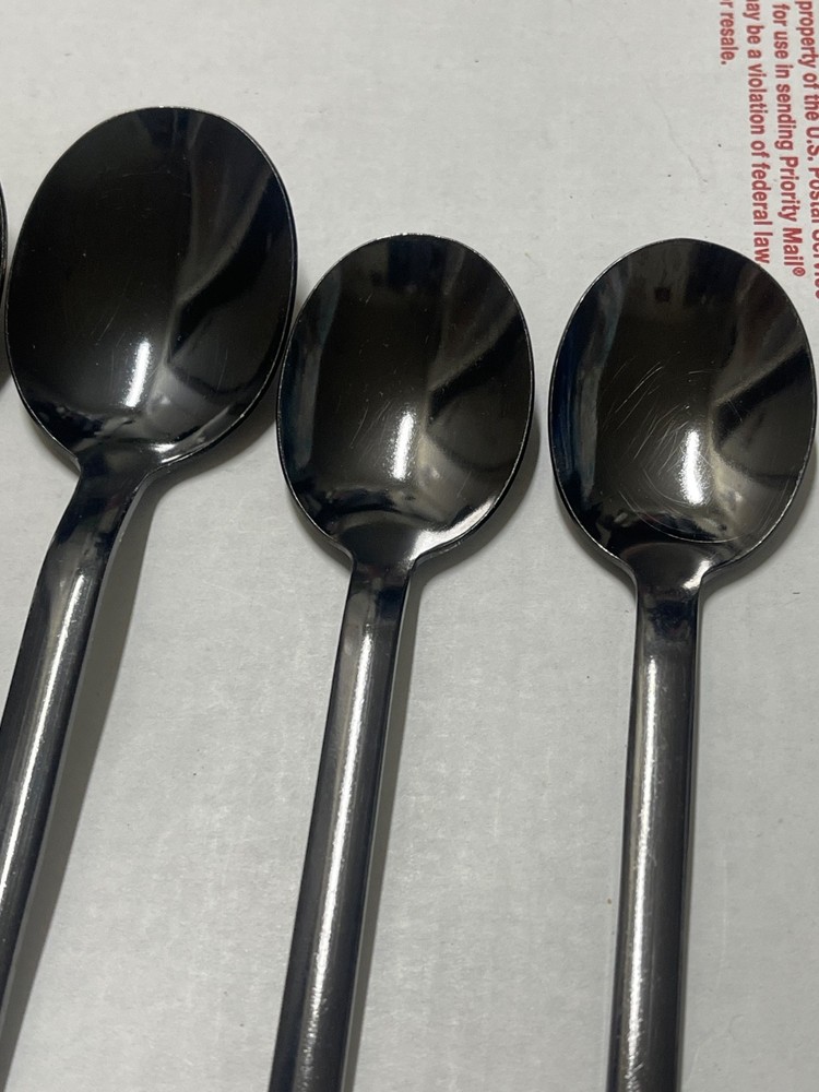 10 Black Silverware Black Stainless China