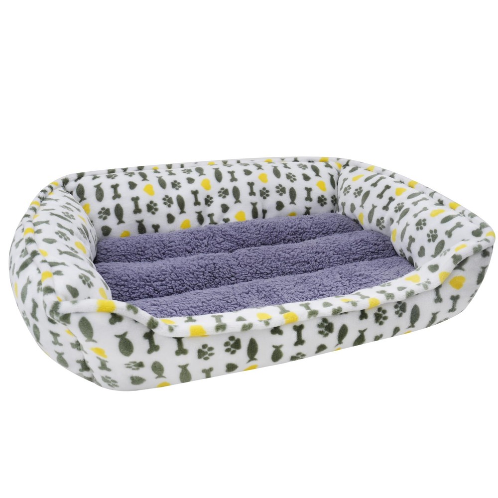 Calming AntiAnxiety Dog Sofa Bed, Rectangular Washable Grey Mattress Large