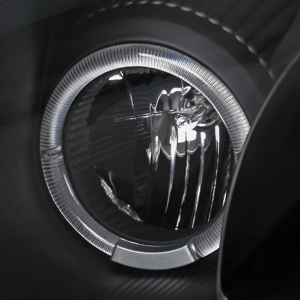 Black Fits 2000-2005 Mitsubishi Eclipse LED Halo Projector Headlights Left+Right